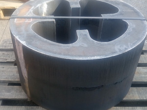 Grade S355J2+N 370mm thick gas profiled plate for heavy engineering